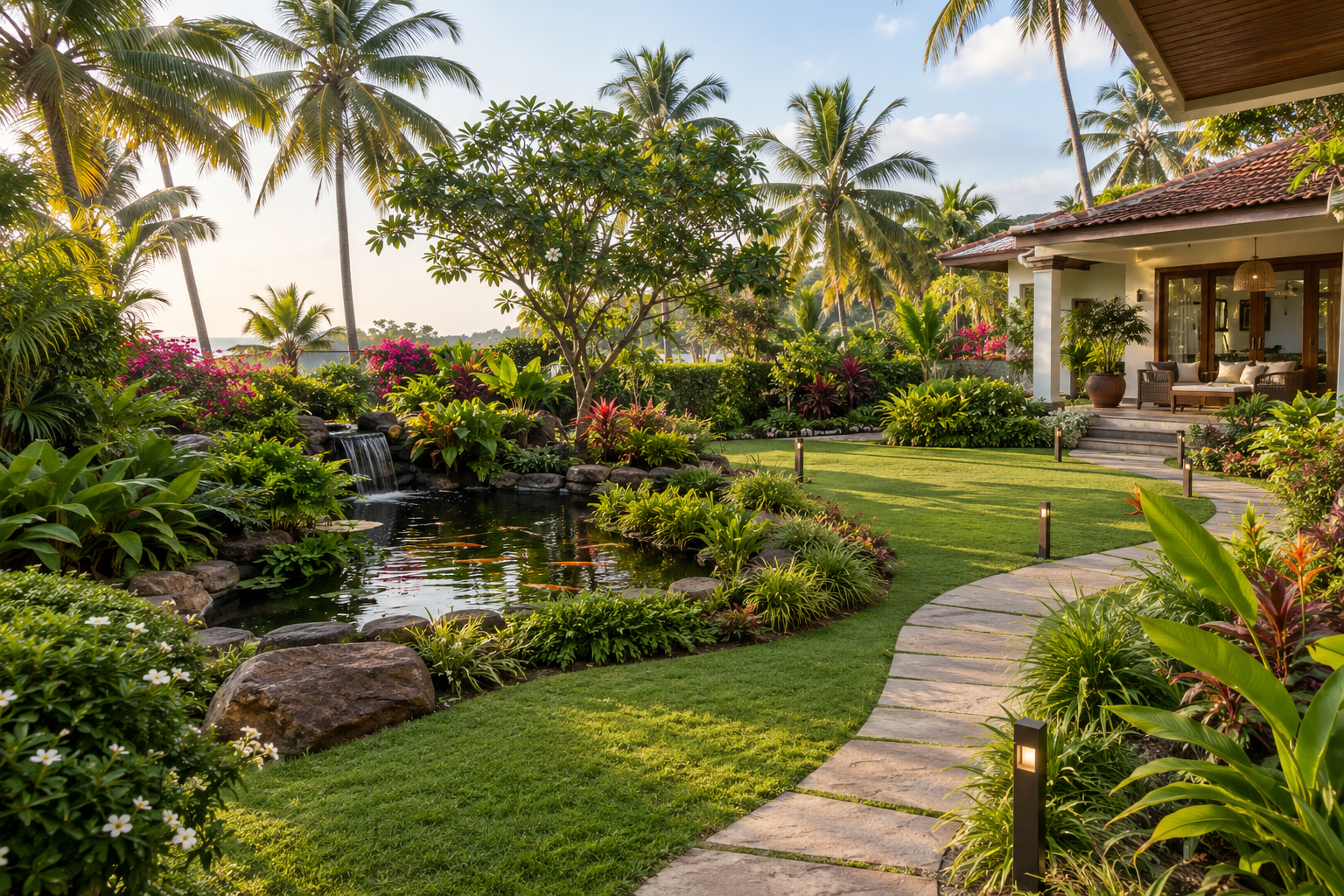 Landscaped garden design in Goa